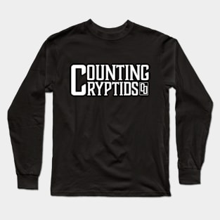 Counting Cryptids White Logo Long Sleeve T-Shirt